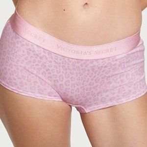 VS XS Boyshort Leopard Cheetah Animal Print Logo Waist NWT Victoria’s Secret